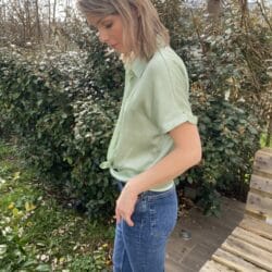 Chemise satinée verte – Image 4